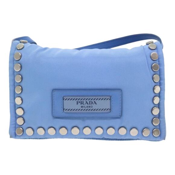 PRADA Shoulder Bag Nylon Blue - Picture 2 of 12